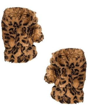 Apparis Ariel Faux Fur Gloves - Brown