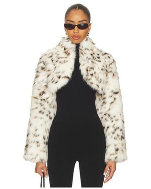 Apparis Odette Snow Leopard Bolero En Talla (También En S, Xs) - Negro