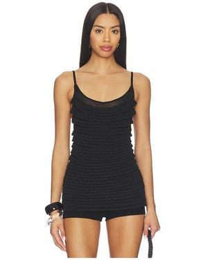 Lovers + Friends Oliviyah Wavy Knit Tank - Black