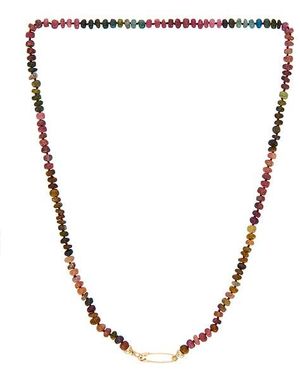 Loren Stewart Tourmaline Safety Pin Necklace - Multicolour