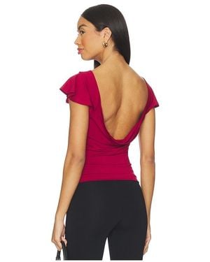 GUIZIO Soffiano Top - Red