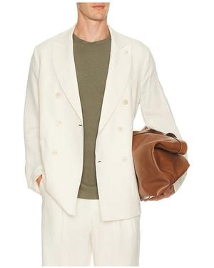DISTRETTO12 Certo Double Breasted Blazer - Natural
