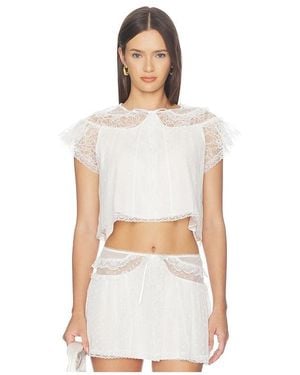 For Love & Lemons Schlafshirt Zelie - Weiß