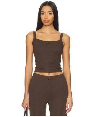 RAT BOI Trägertop Pointelle - Braun