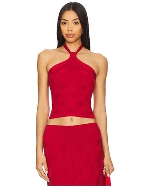 Asta Resort Lorena Halter Top - Red