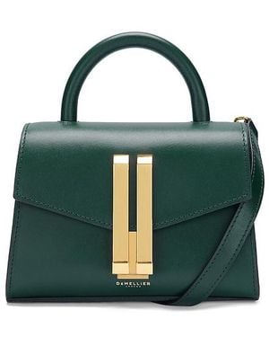 DeMellier London Structured Leather Montreal Top-Handle Bag - Green