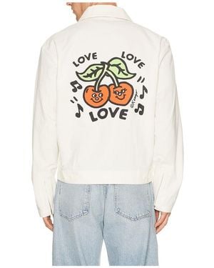 KENZO Loves Zipped Coach Jacket - White