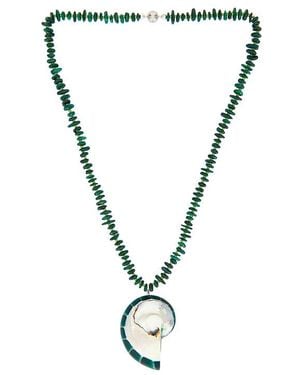 Julietta Collar Con Colgante De Cuentas Tortugas En Color Verde Talla - Negro