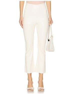 Commando Faux Leather Cropped Flare - White