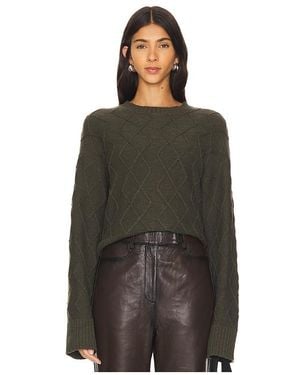 Sanctuary Coastal Cable Crewneck Jumper - Green