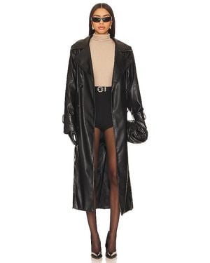 SNDY'S Trenchcoat Aus Lederimitat Tyra - Schwarz