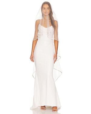 Ofrenda Studio Kepler Satin Trim Veil - White