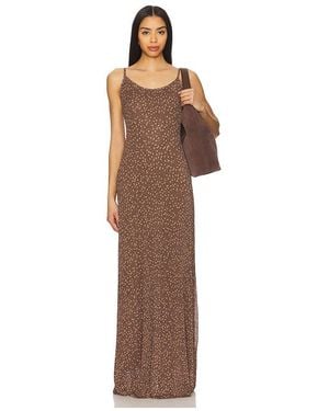 Free People Zoey Printed Maxi Dress - Brown
