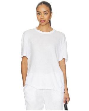 James Perse Crepe Jersey Oversized Crew Tee - White