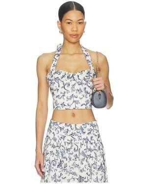 Posse Rue Halter Top - White