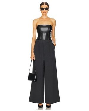 WeWoreWhat Corset Wide Leg Jumpsuit - White