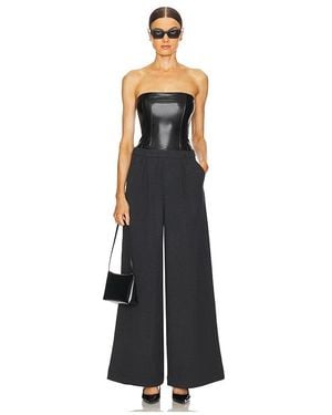 WeWoreWhat Corset Wide Leg Jumpsuit - White