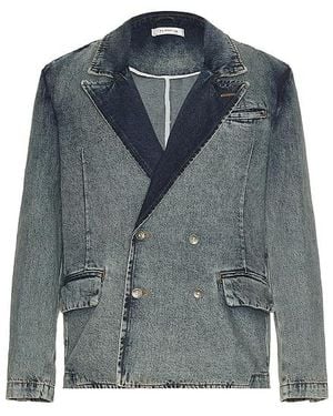 flâneur Denim Blazer - Blue