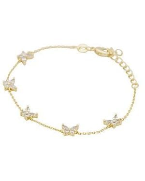 By Adina Eden Cz Multi Butterfly Bracelet - Black