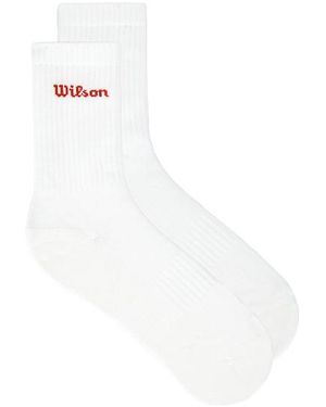 Wilson Crew Logo Sock 3 Pack - White