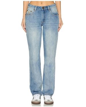 One Teaspoon Truckers Mid Waist Straight Leg Jeans - Blue