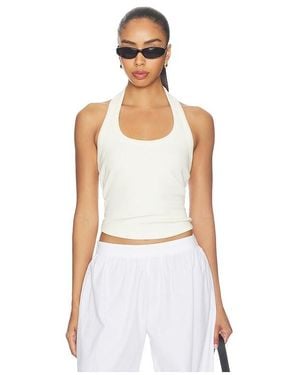 Pistola Nattie Modal Halter Tank Top - White