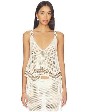 MY BEACHY SIDE Tula Hand-Crocheted Top - Natural