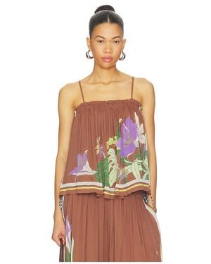 ALÉMAIS Alfie Ruched Top - Brown