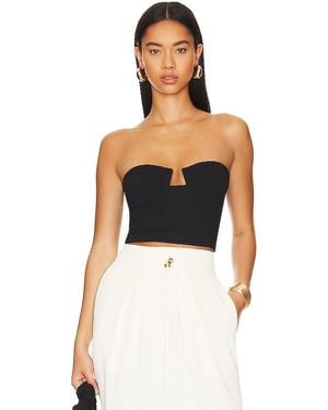 Susana Monaco Wire Crop Top - Black