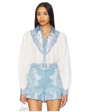Hemant & Nandita Yoke Shirt - Blue