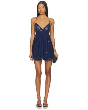 Free People Minivestido Noel Shine En Color Azul Marino Talla (También En M, S, Xl, Xs)