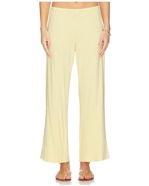 DONNI. The Baby Rib Scallop Pant - Yellow