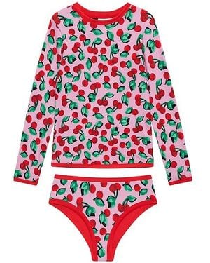 Beach Riot Little Maya And Janie Set - Red