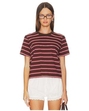 La Ligne Multi Striped Boyfriend Tee - Red