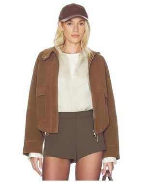 Apparis Kate Sans Suede Bomber Jacket - Brown