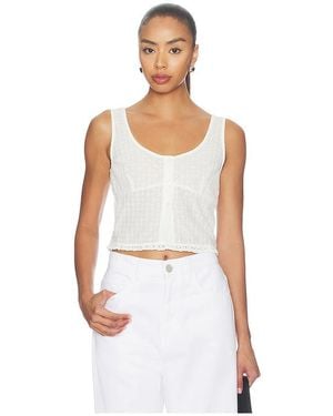 GOOD AMERICAN The Eyelet Top - White