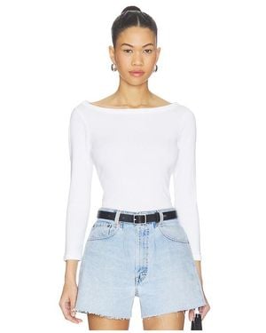 Citizens of Humanity Boat Neck Slim Tee - White
