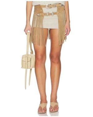 Urban Outfitters Dallas Fringe Chapskirt - White