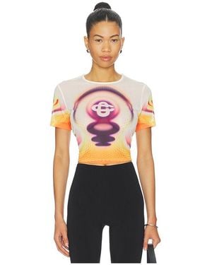 CASABLANCA Printed Mesh Baby Tee - Multicolor