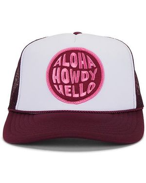 Friday Feelin Aloha Howdy Hello Hat - Red