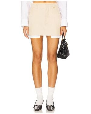 we11done Tuck-Detail Mini Skirt - White
