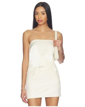 MORE TO COME Sian Strapless Lace Top - White