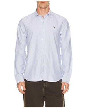 Edmmond Studios CHEMISE DUCK en Blue - Blanc