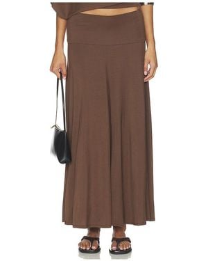 Belle Anna JUPE LONGUE RUMI en Brown - Marron