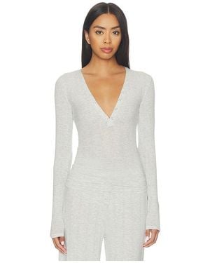Negative Underwear Whipped Henley Top - White