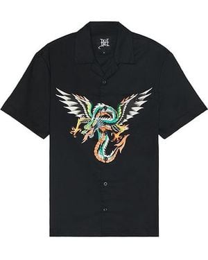 Ed Hardy Dragon Twill Shirt - Black