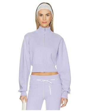 Amelie Teje Gianna Zip Up Cardigan - Purple