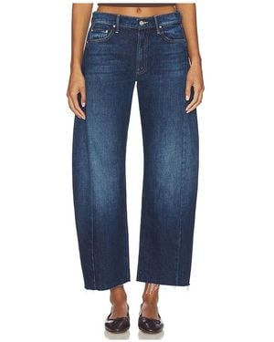 Mother Jeans The Mid Rise Full-Pipe Flood Fray - Blau