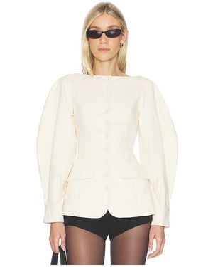 WeWoreWhat Strick Blazer - Weiß