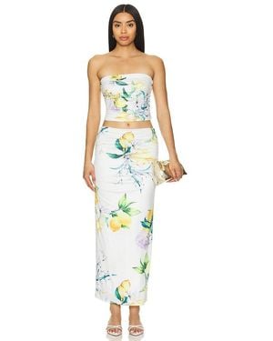 MORE TO COME Kassandra Maxi Skirt Set - White